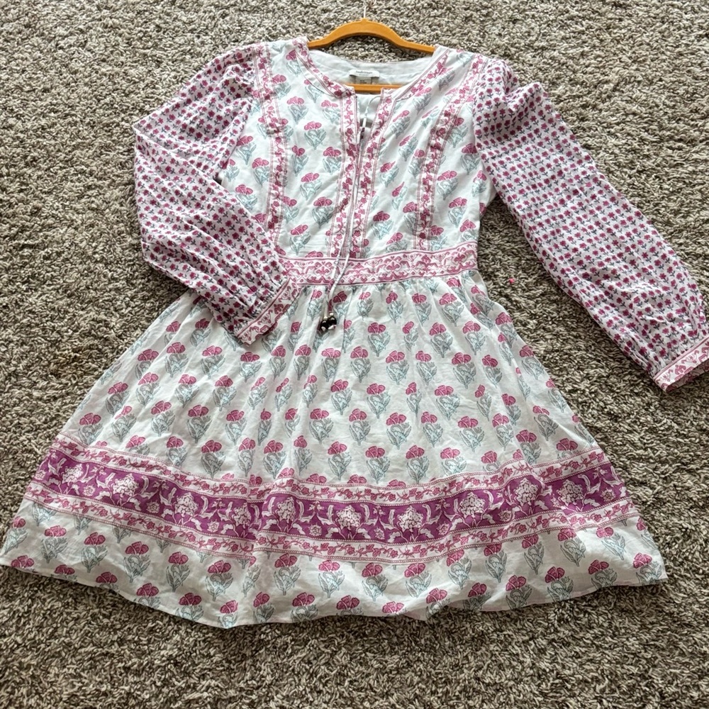 Haute Hippie Pink and White Midi Dress